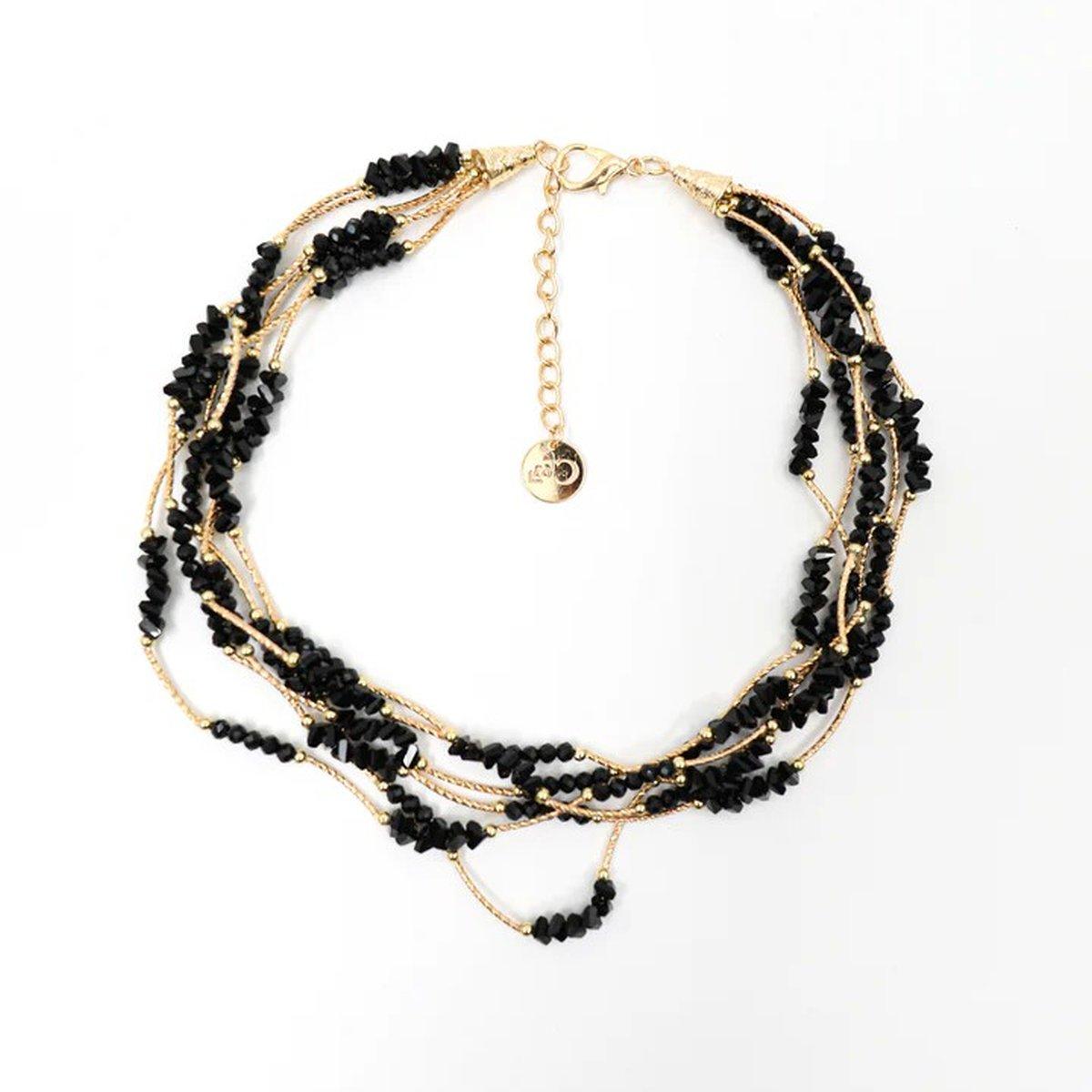 Collana donna girocollo con fili multipli C63