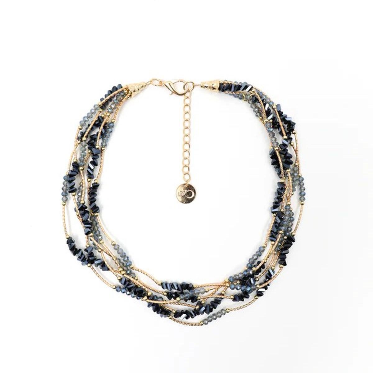 Collana donna girocollo con fili multipli C63