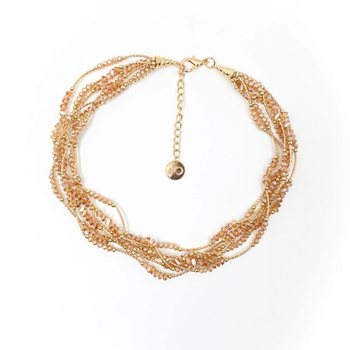 Collana donna girocollo con fili multipli C63