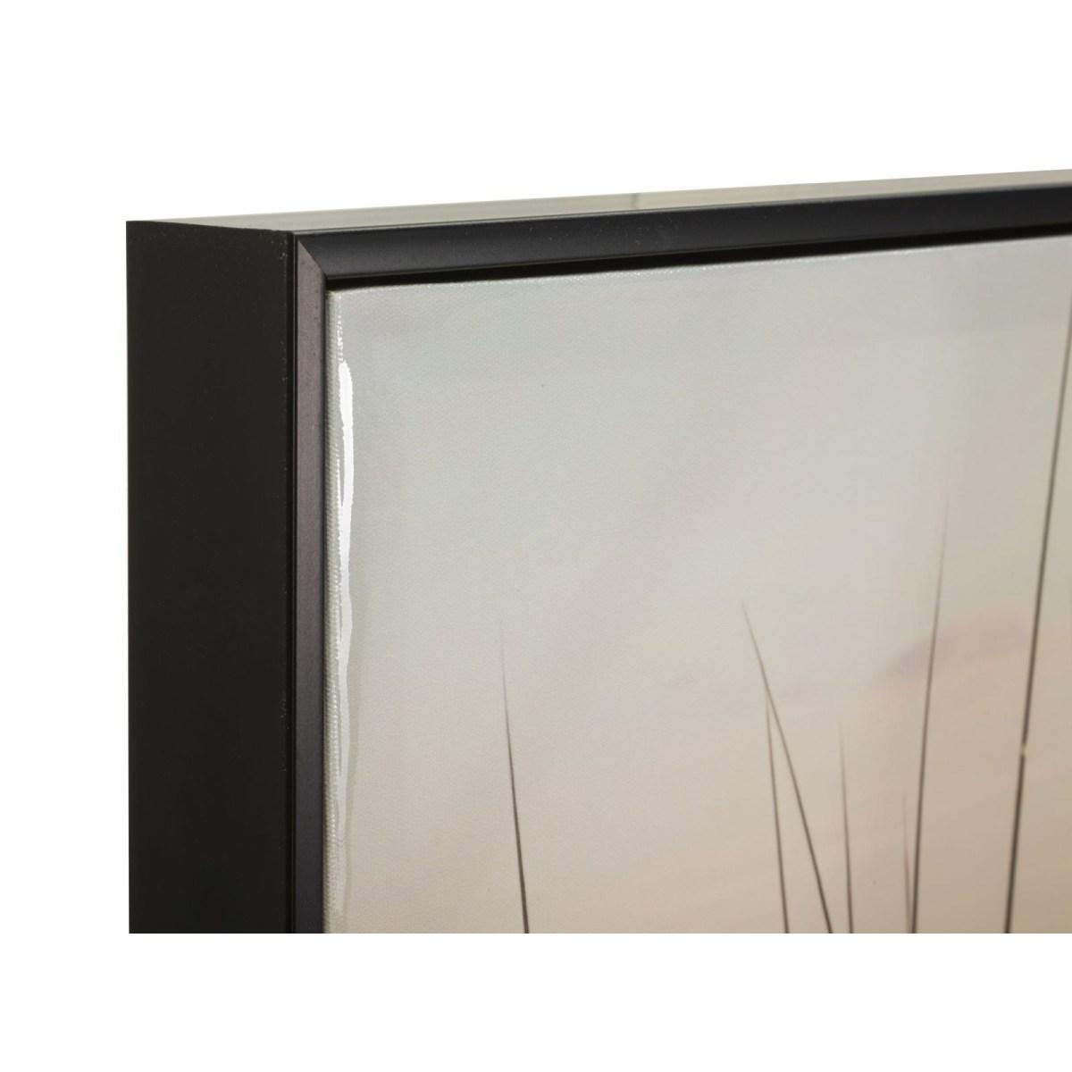 Stampa dipinta su tela laccata beach c/cornice -a- cm 152x4x52