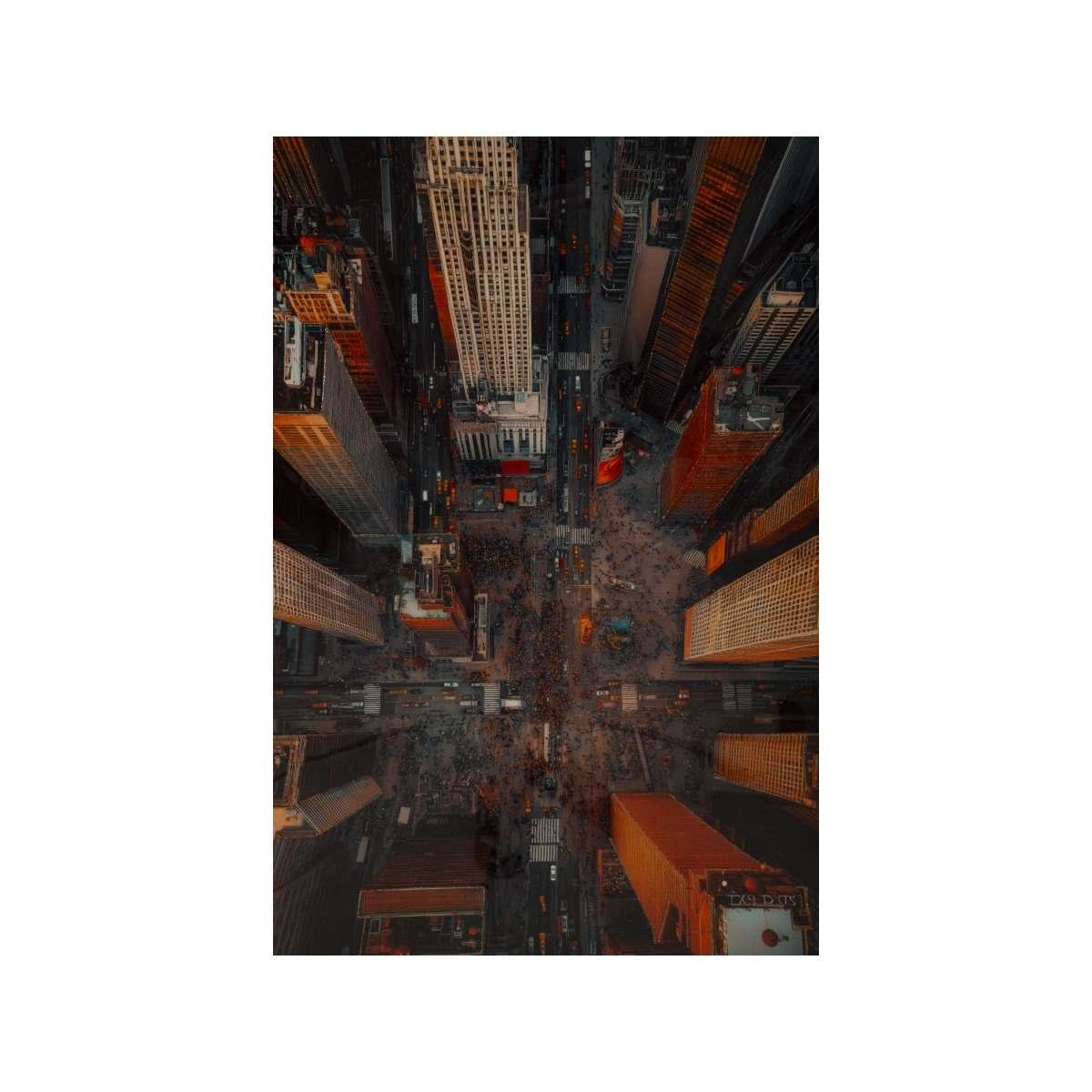 Stampa su tela laccata new york  c/cornice -b- cm 72x4x102