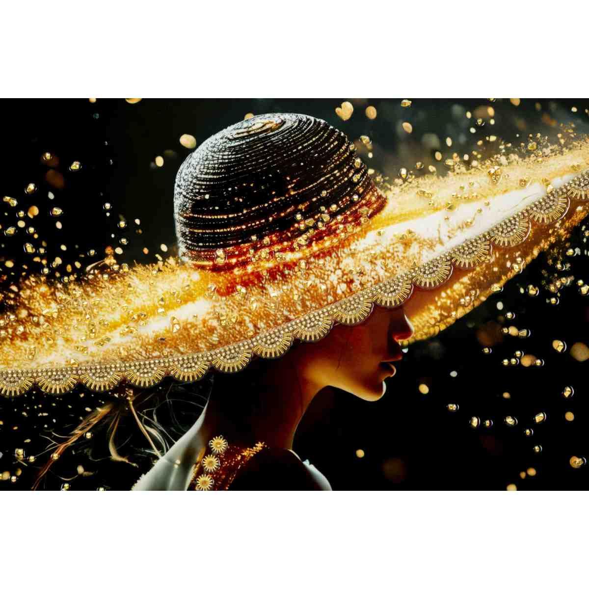 Stampa decorata su tela laccata c/cornice illumy -a- cm 62x3,5x92