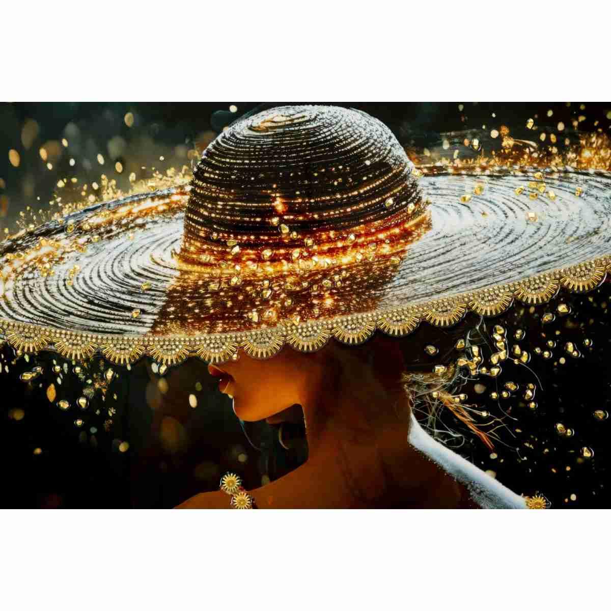 Stampa decorata su tela laccata c/cornice illumy -b- cm 62x3,5x92