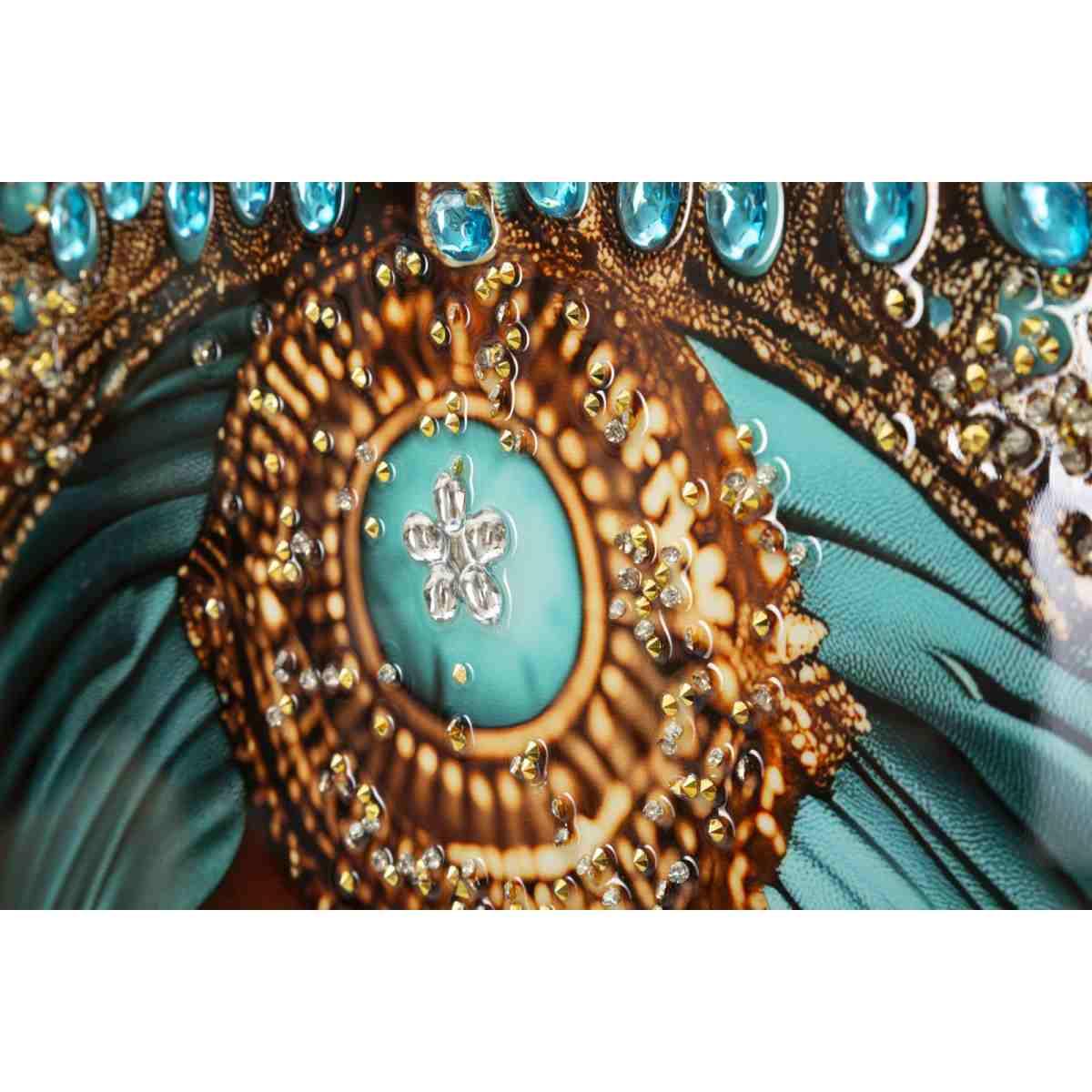 Stampa decorata su tela laccata c/cornice maya cm 50x3,5x100