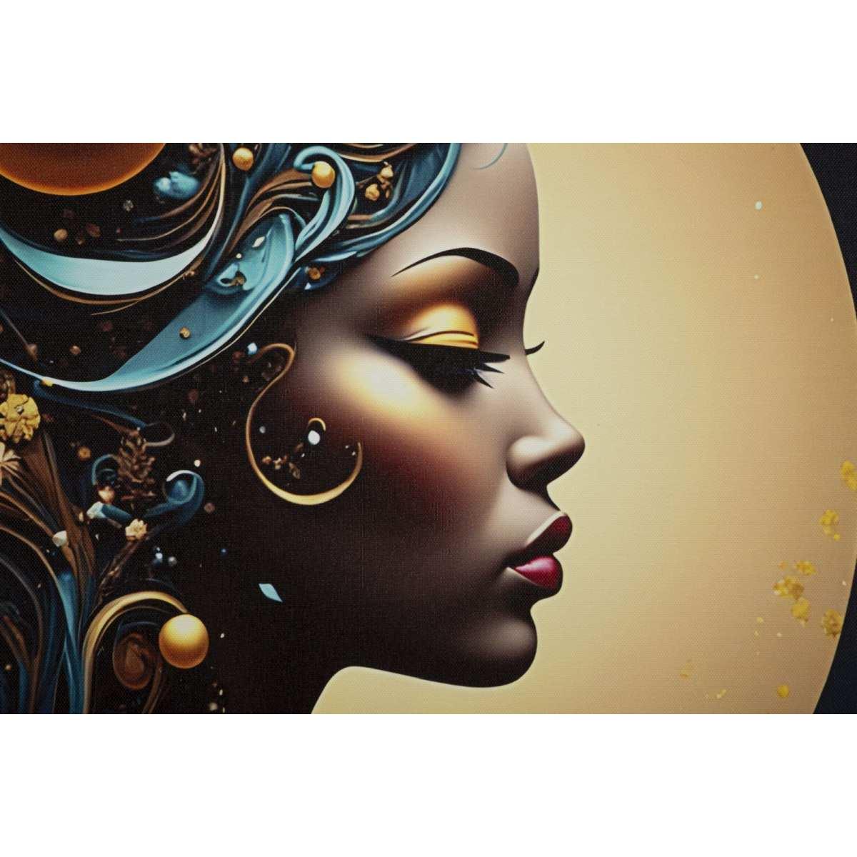 Stampa c/led su tela laccata c/cornice minerva -a- cm 60x3,5x90 alim. batterie