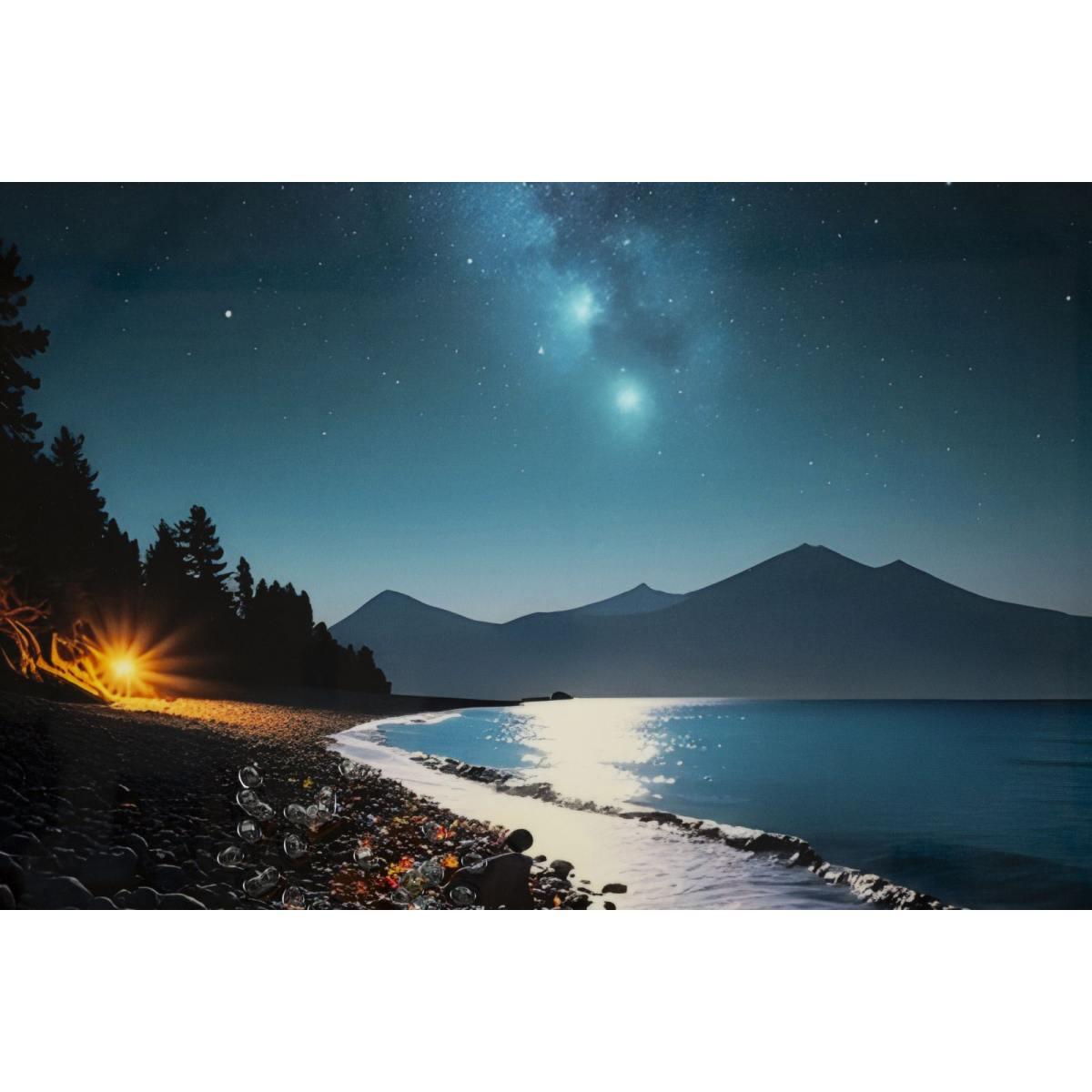 Stampa decorata su tela laccata c/cornice colors -b- cm 60x3,5x90