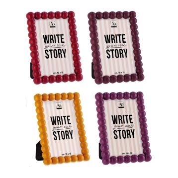 Portafoto in plastica sfere 10x15 cm