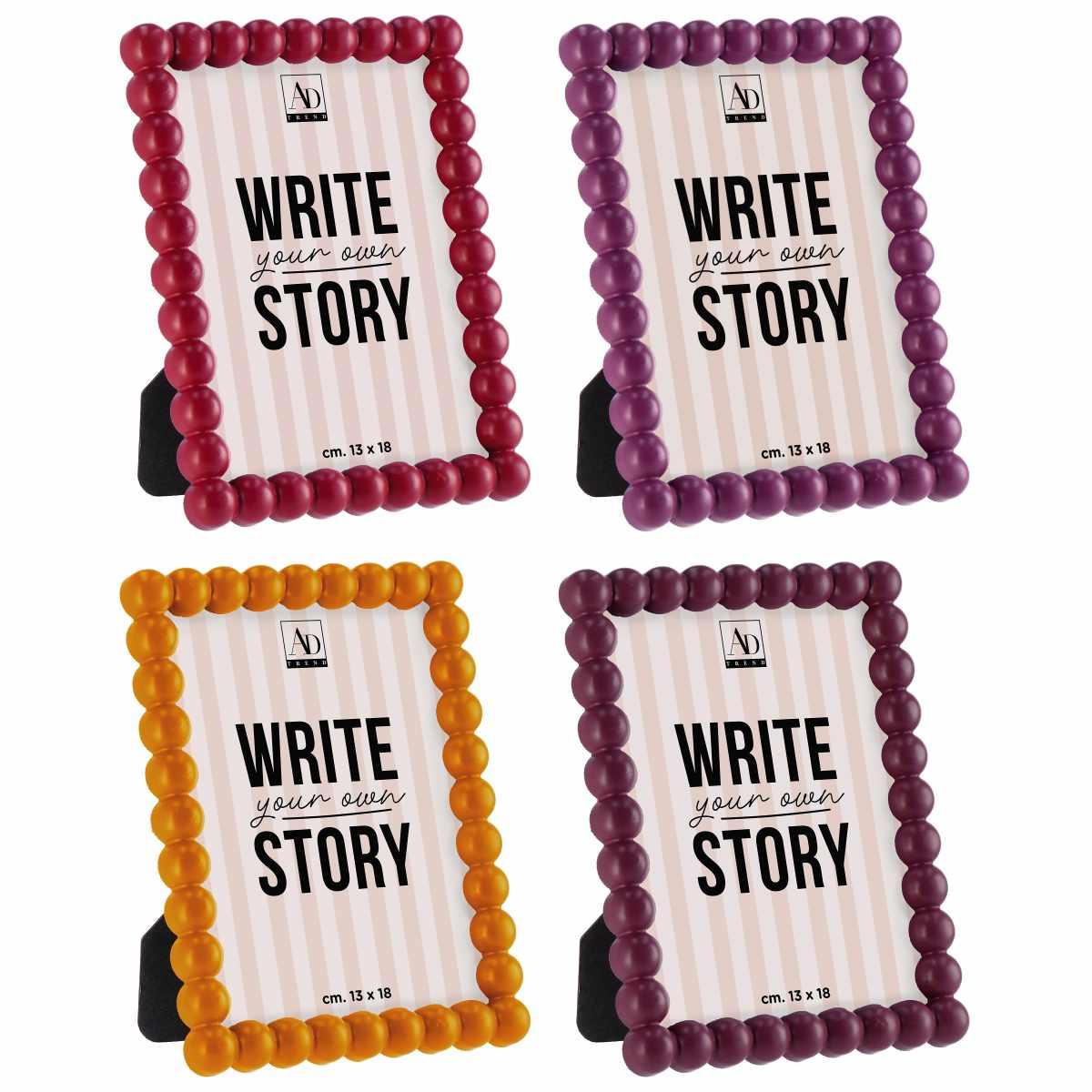 Portafoto in plastica sfere 13x18 cm