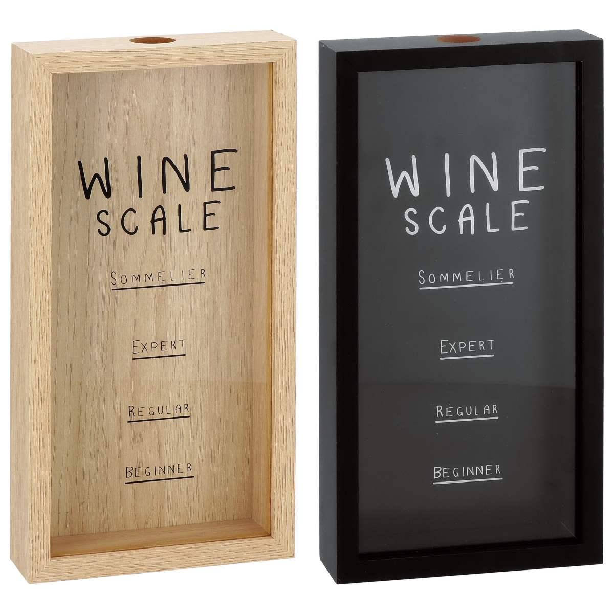 Porta tappi in mdf e vetro 15x4xh30 cm