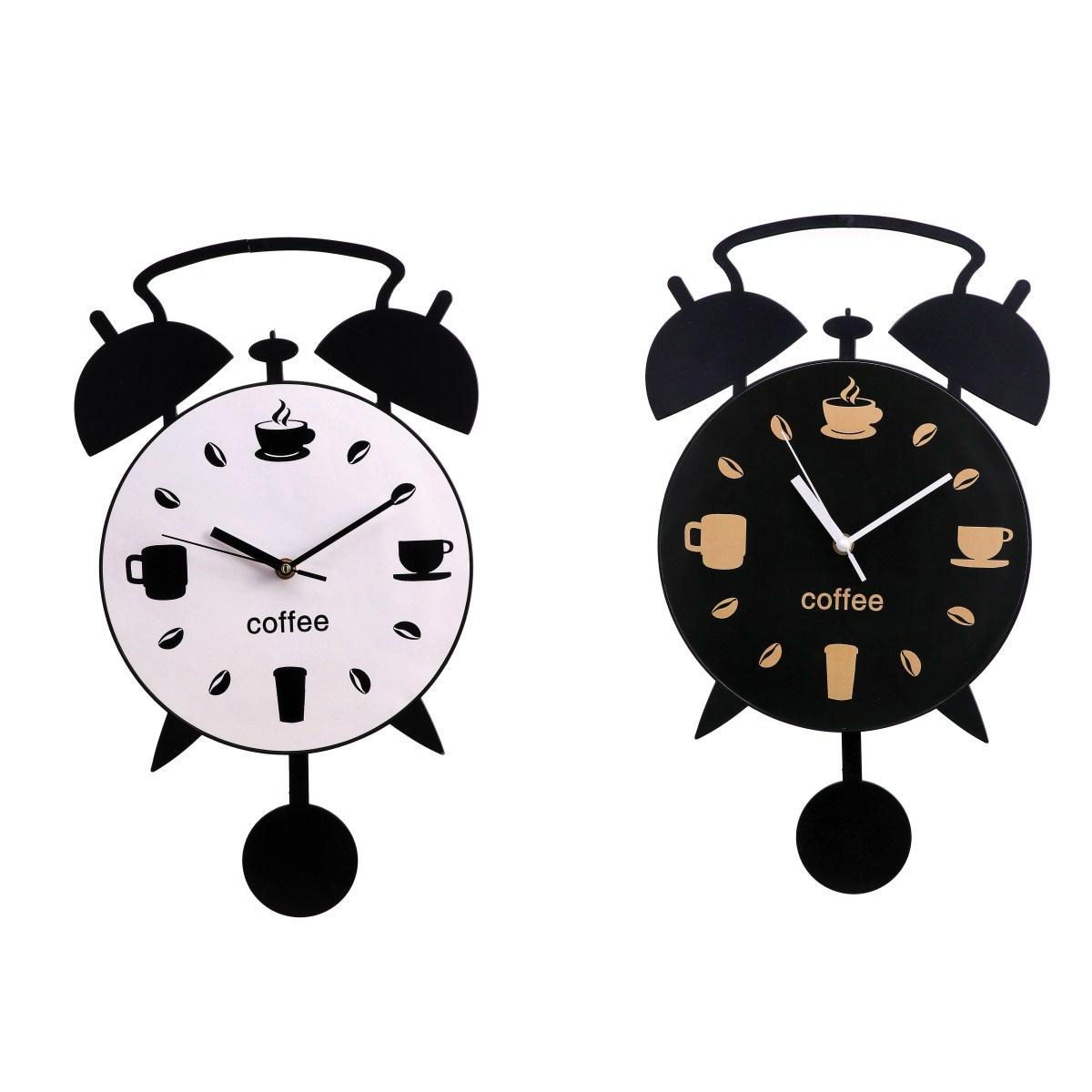 Orologio a pendolo in plastica da parete 27x35 cm