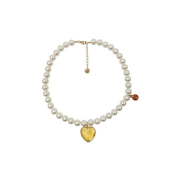 Collana donna con perle di vetro C63