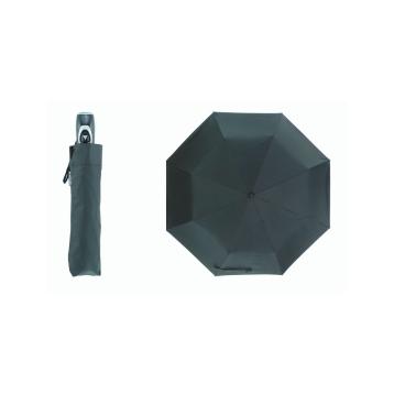 Ombrello mini apertura automatica in poliestere nero Blue Drop