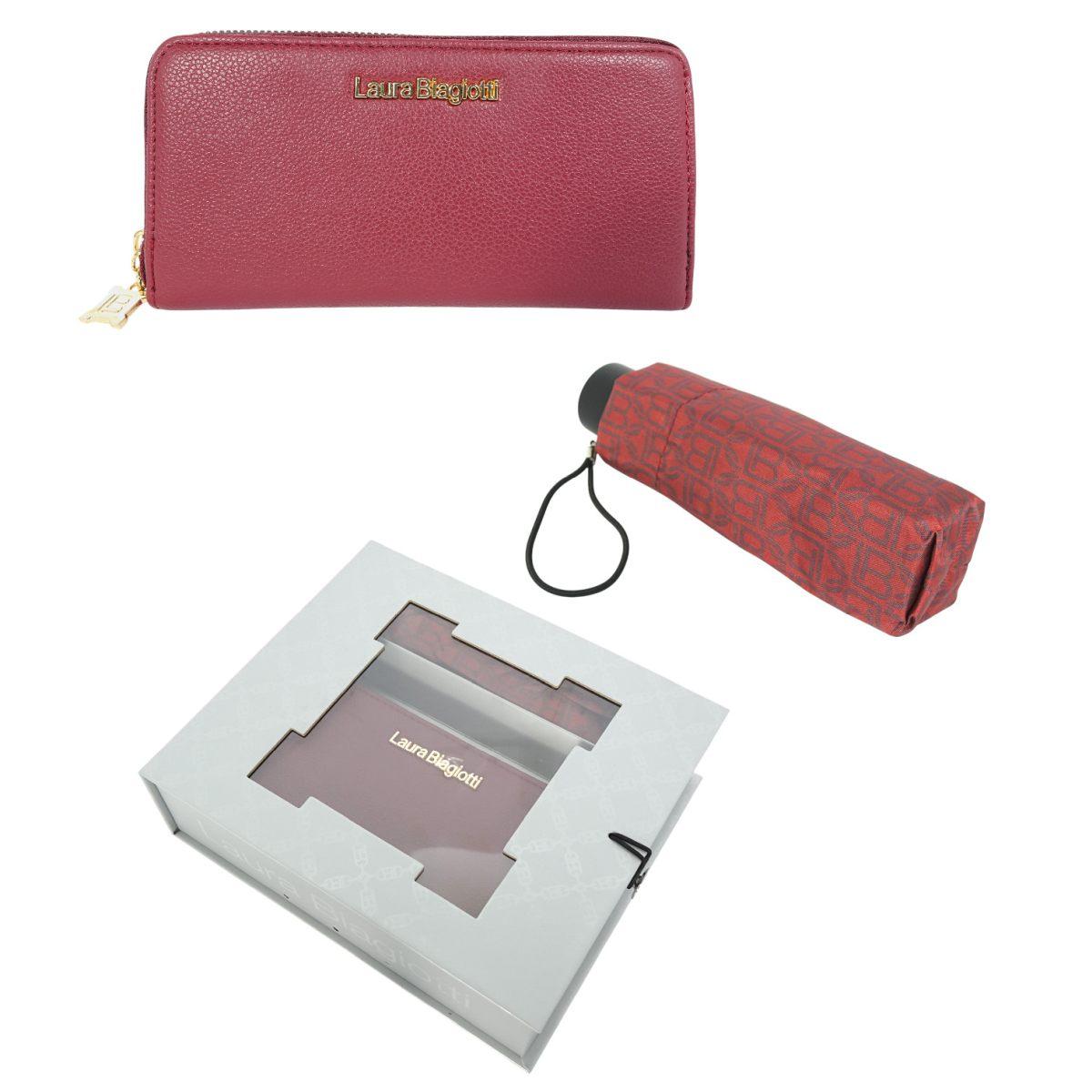 Set donna portafogli e ombrello in confezione regalo Laura Biagiotti