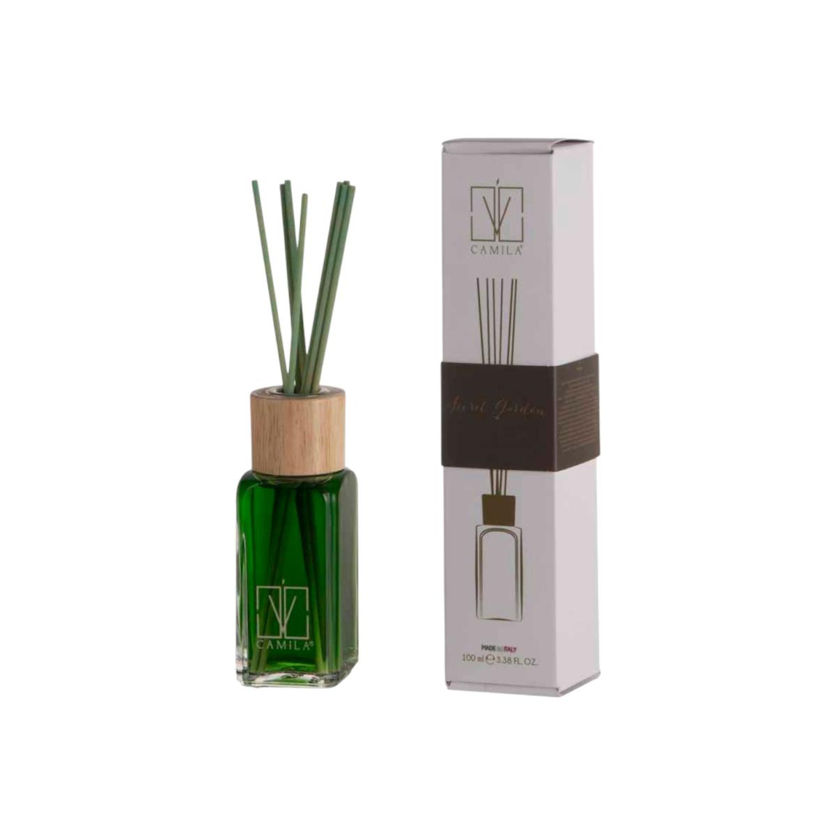 Profumatore 100 ml trasparente verde secret garden Camila