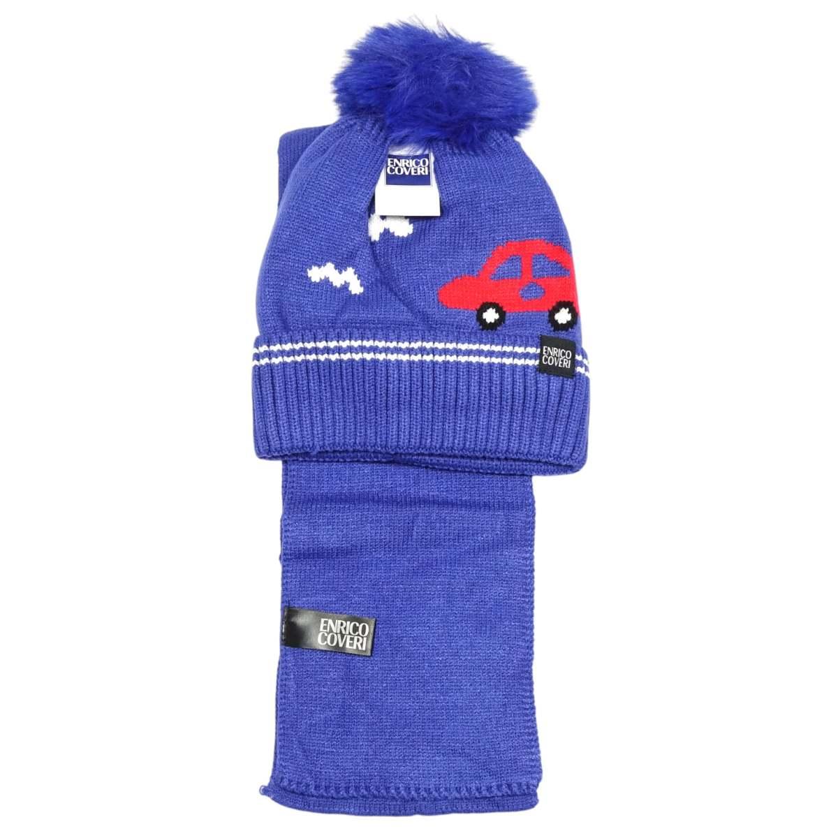 Set bimbo coordinato sciarpa e berretto in acrilico Enrico Coveri