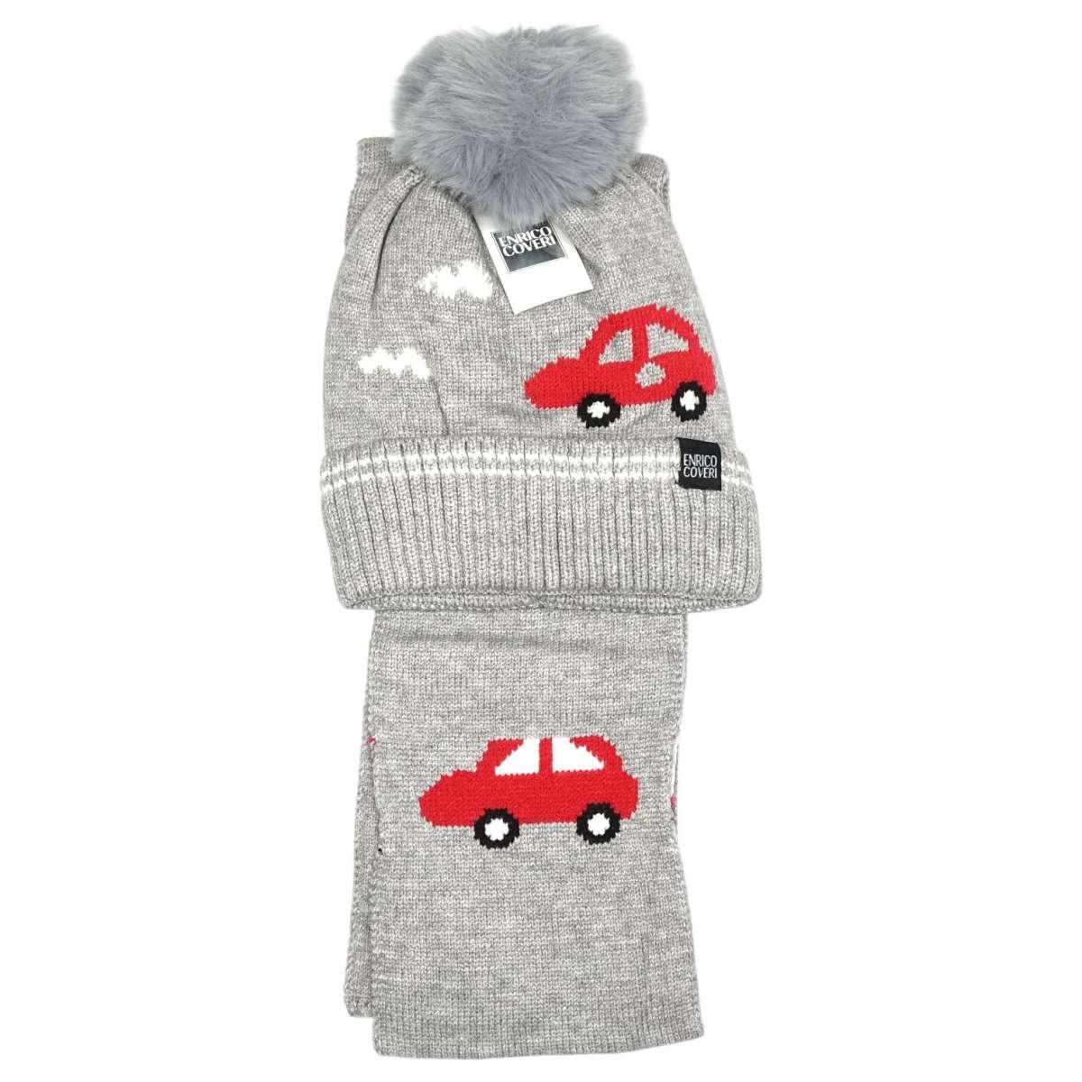 Set bimbo coordinato sciarpa e berretto in acrilico Enrico Coveri