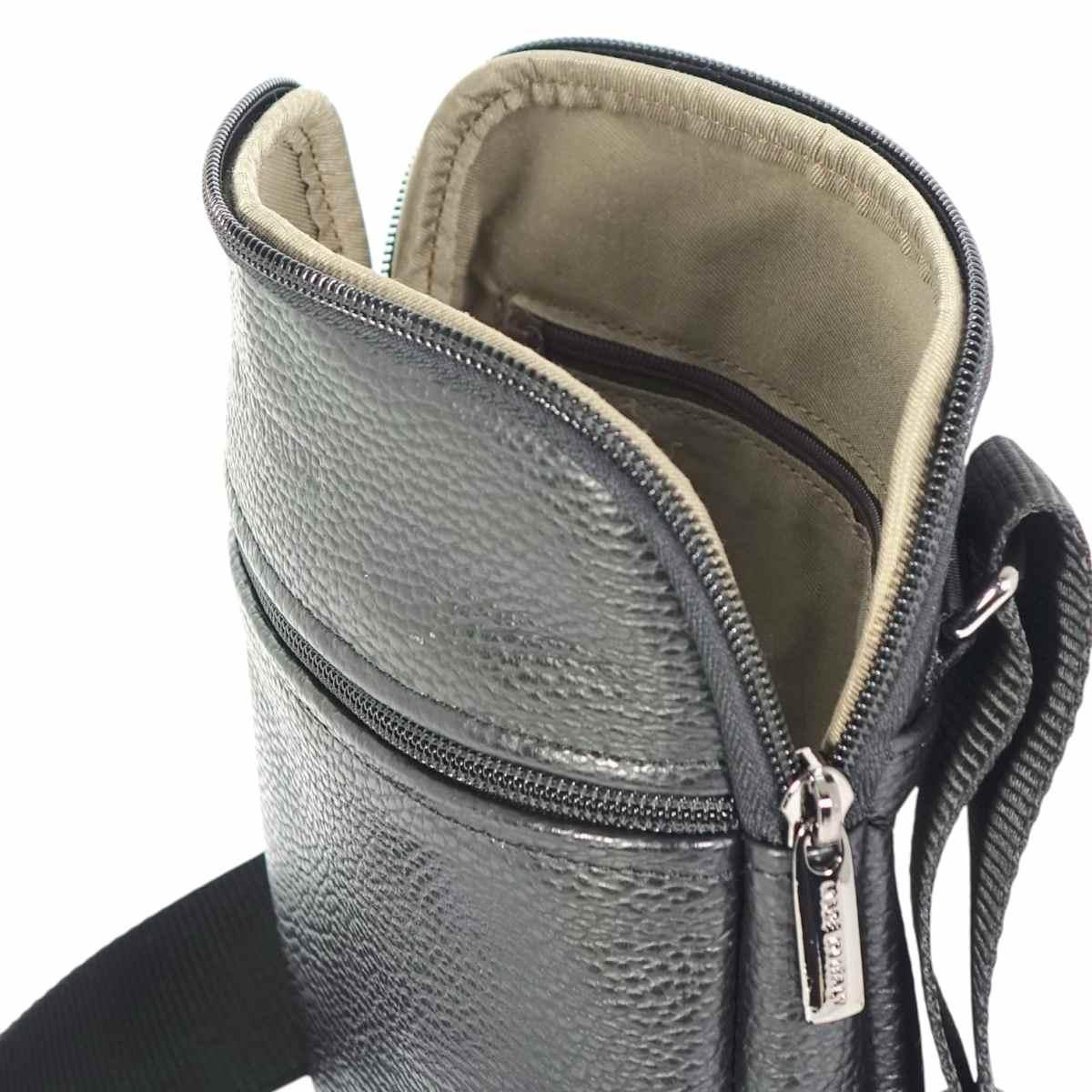 Tracolla piccola uomo in vera pelle Capoverde Made in Italy