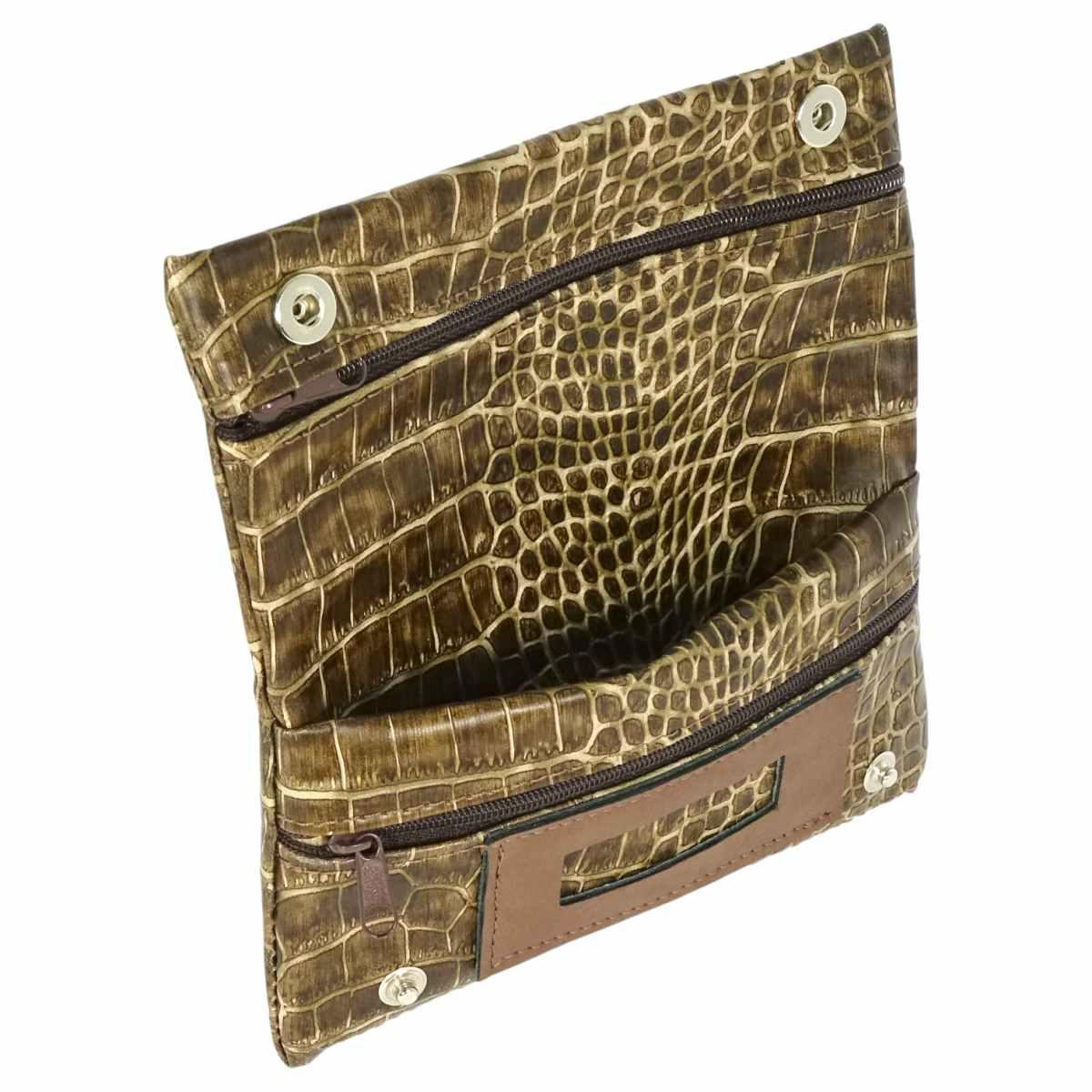 Portatabacco in ecopelle stampa coccodrillo Capoverde Made in Italy