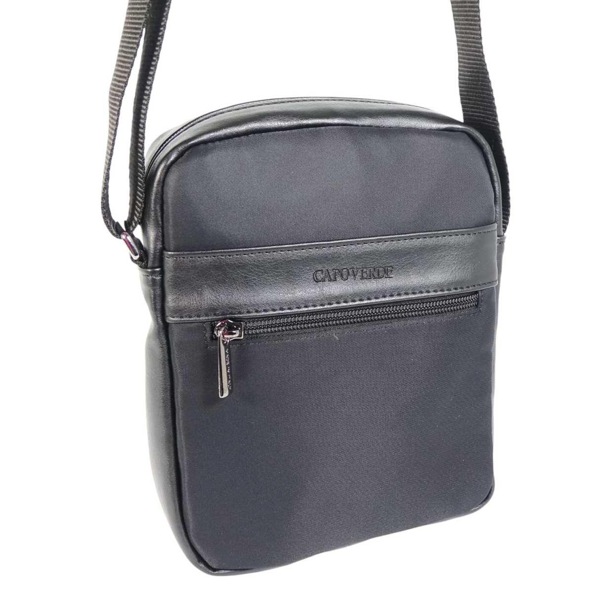 Tracolla uomo in ecopelle e tessuto tecnico Capoverde Made in Italy