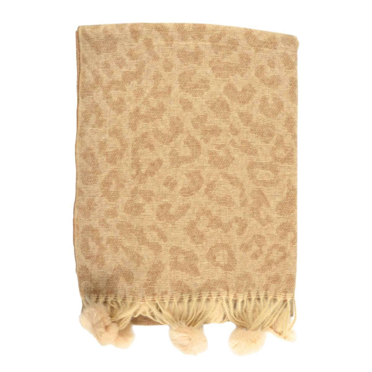 Sciarpa donna leopardata con pon pon Romeo Gigli Milano