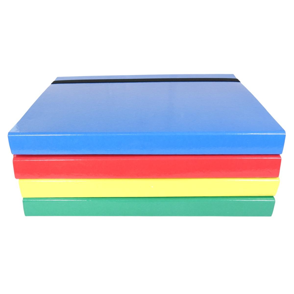 Cartelletta portaprogetti in cartoncino con elastico spessore 3 cm