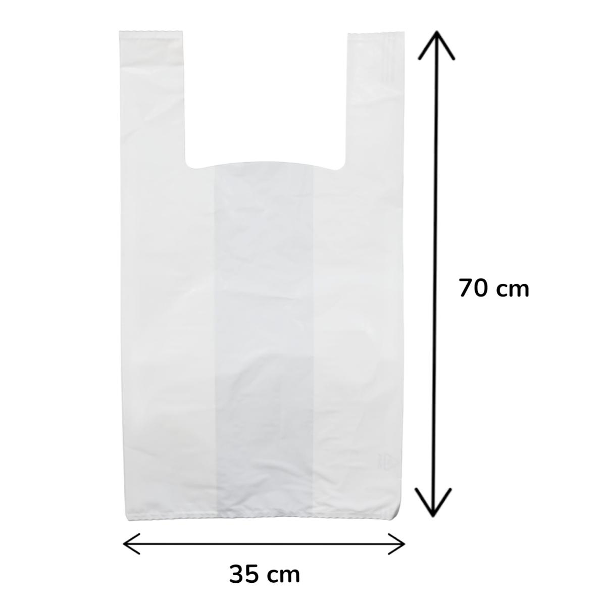 Sacchetti riutilizzabili bianchi hdpe H 70 x L 35 x P 12 cm