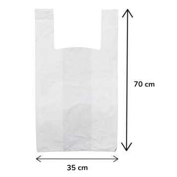 Sacchetti riutilizzabili bianchi hdpe H 70 x L 35 x P 12 cm