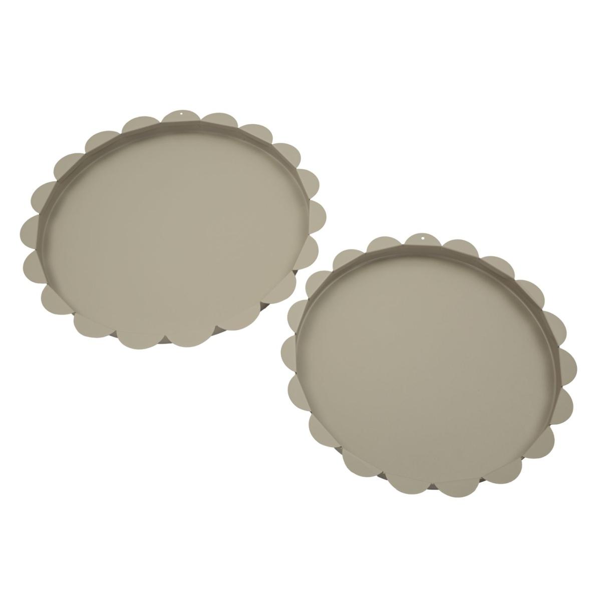 S/tasche saturno rot. tortora coppia cm Ø 33x2-27,5x2