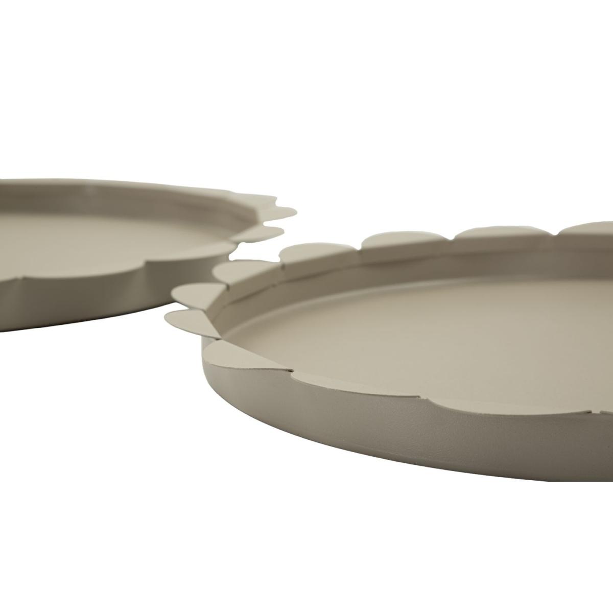 S/tasche saturno rot. tortora coppia cm Ø 33x2-27,5x2