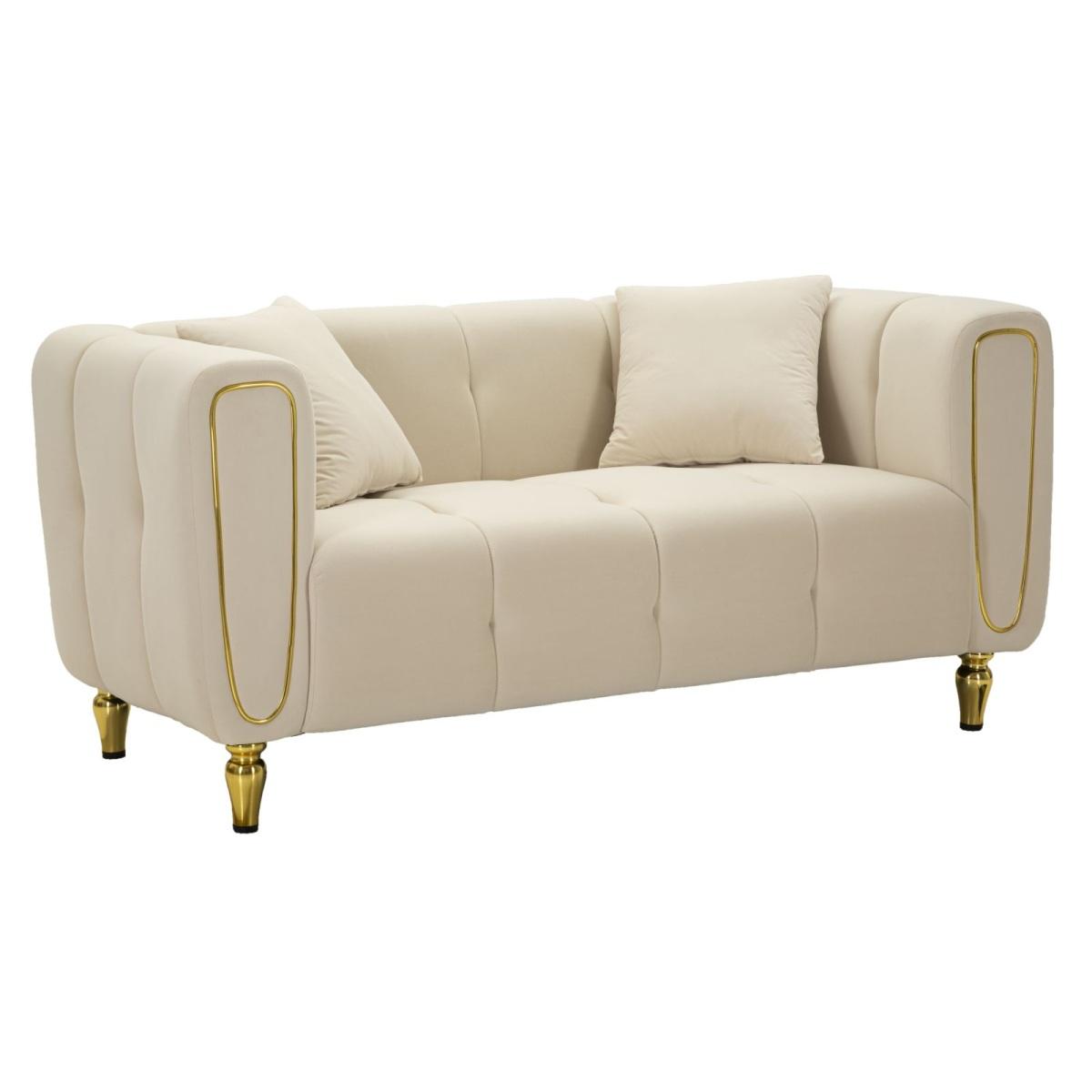 Divano alma crema c/cuscini cm 155x81x71