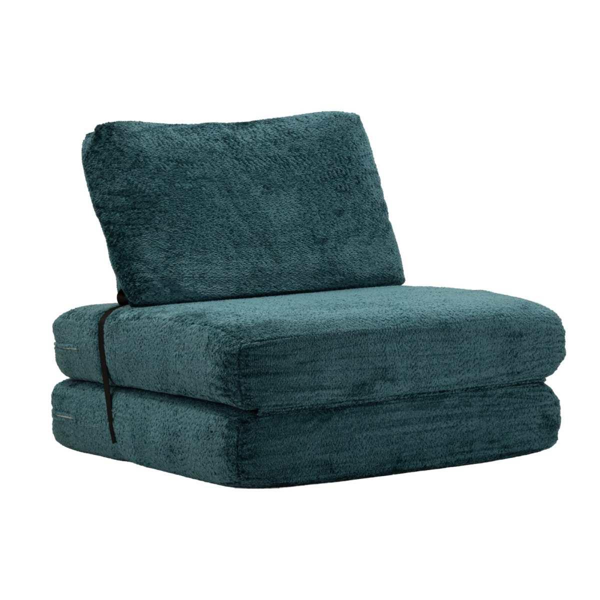 Poltrona/letto faster petrolio cm 80x100x80 (compressa-misura letto cm204x80x18)