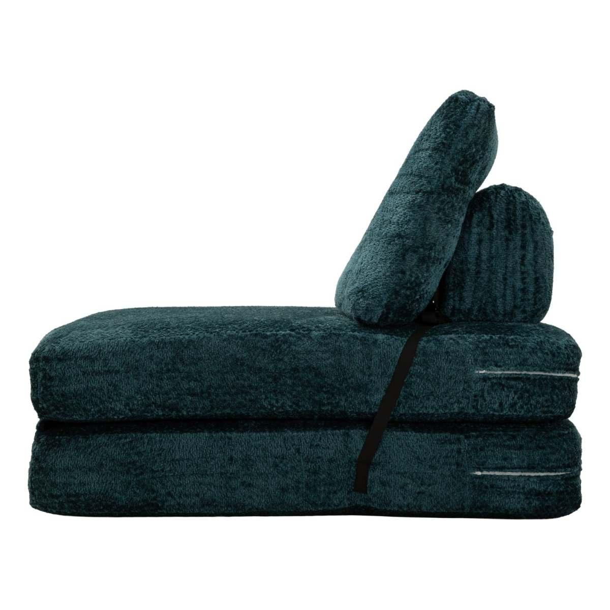 Poltrona/letto faster petrolio cm 80x100x80 (compressa-misura letto cm204x80x18)