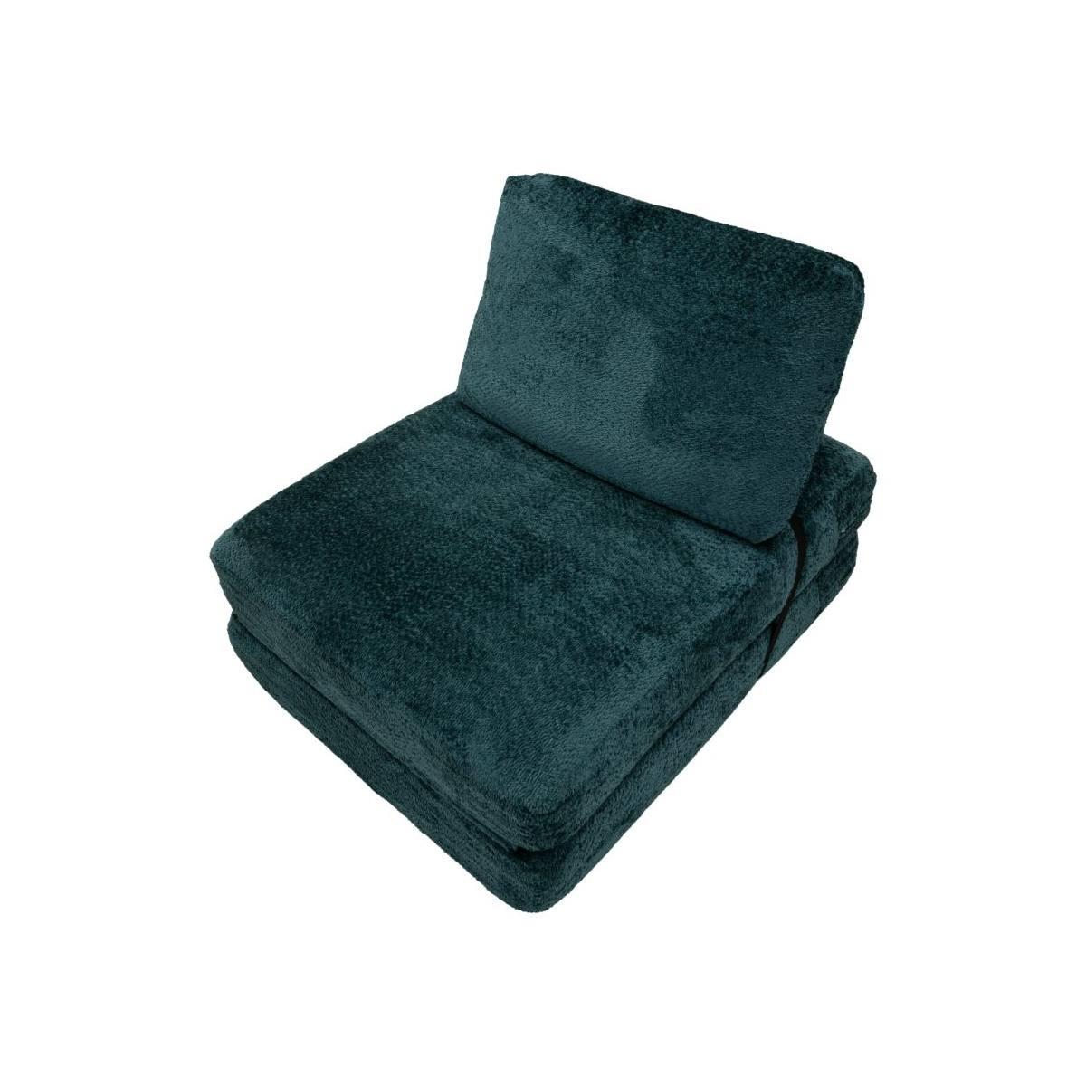 Poltrona/letto faster petrolio cm 80x100x80 (compressa-misura letto cm204x80x18)