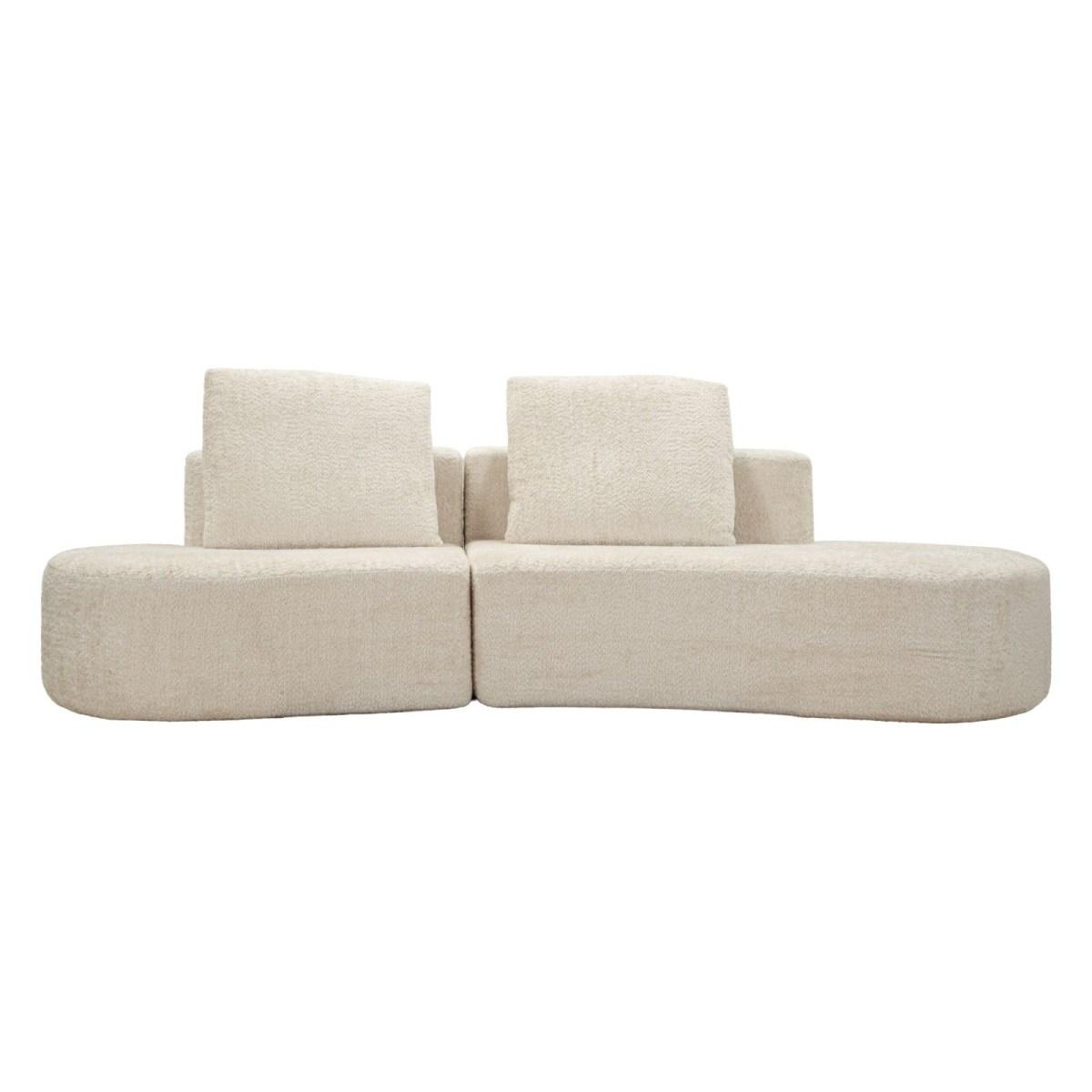 Divano island bianco cm 238x92x78 (compresso)