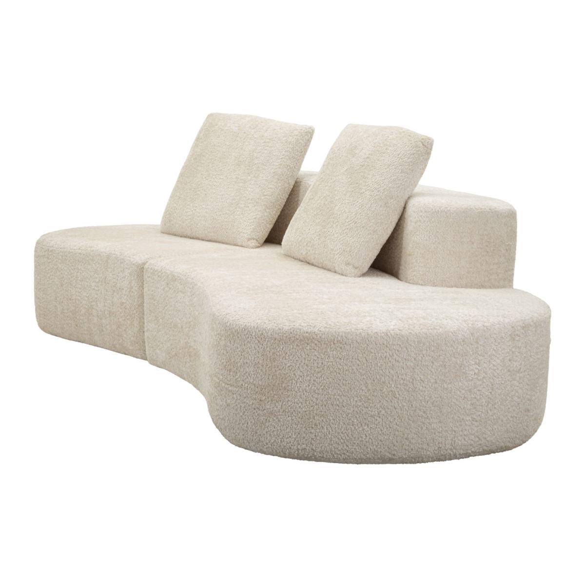 Divano island bianco cm 238x92x78 (compresso)