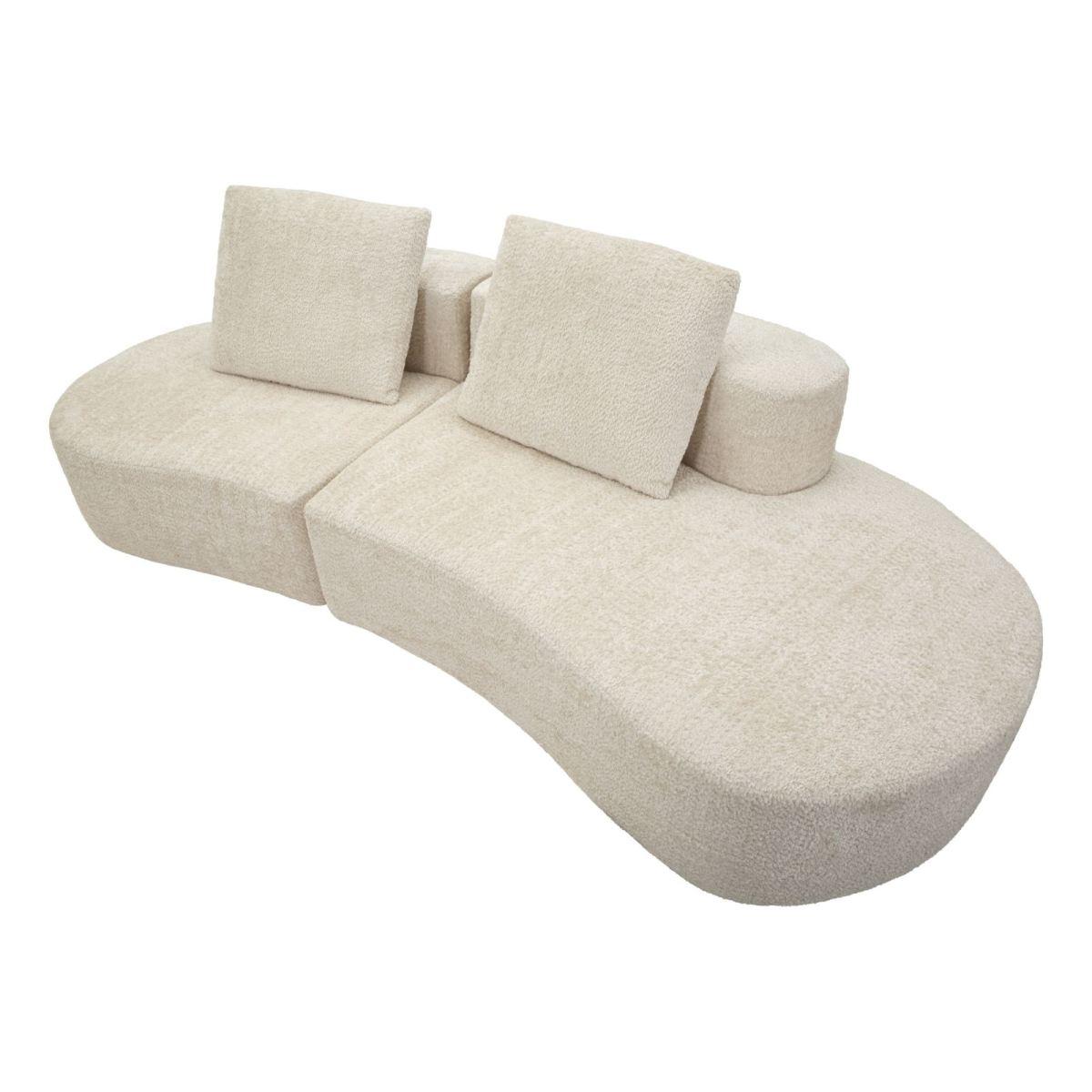 Divano island bianco cm 238x92x78 (compresso)