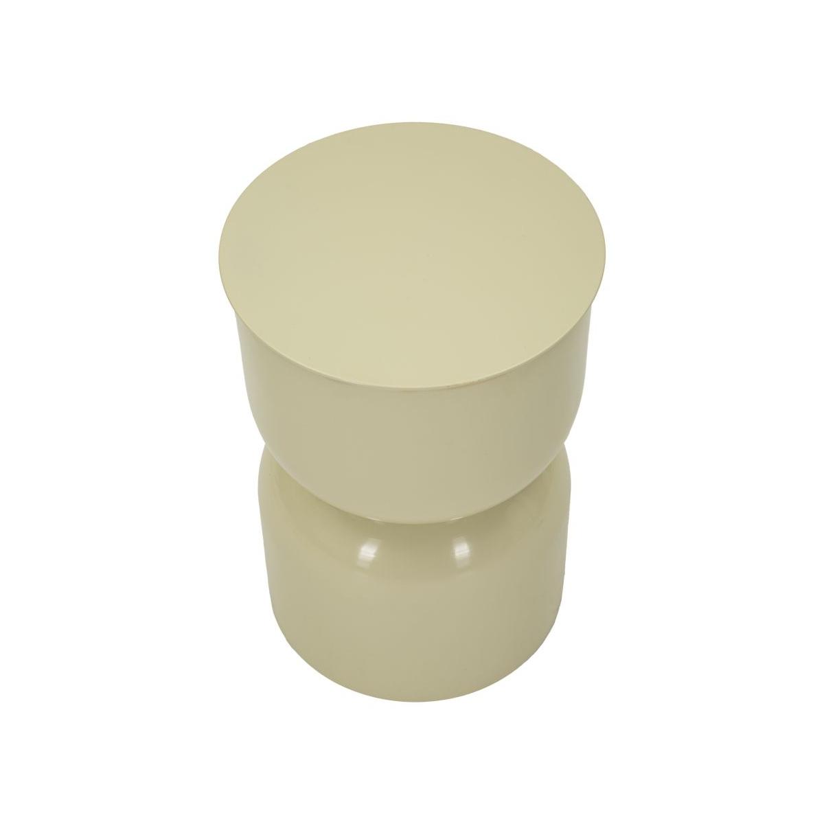 Tavolinetto in metallo oyi crema cm Ø 31x46