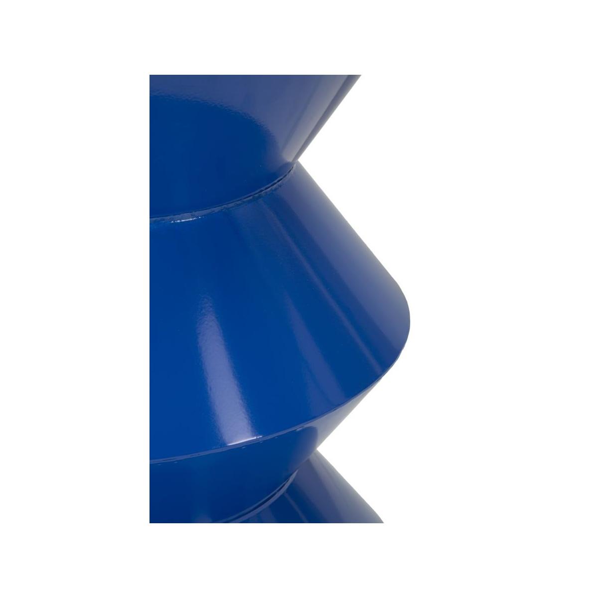 Tavolinetto in metallo zag blu cm Ø 37,5x45