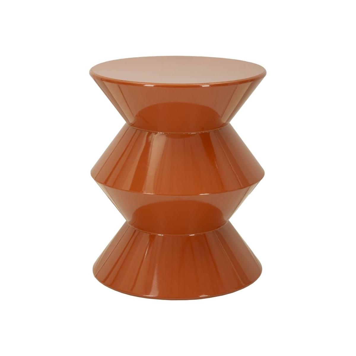 Tavolinetto in metallo zag arancione cm Ø 37,5x45