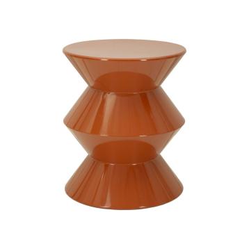 Tavolinetto in metallo zag arancione cm Ø 37,5x45