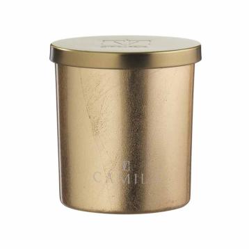 Candela profumata Capri Lux 140 gr. fragranza limone e zenzero 7,5 x h.8 cm Camila