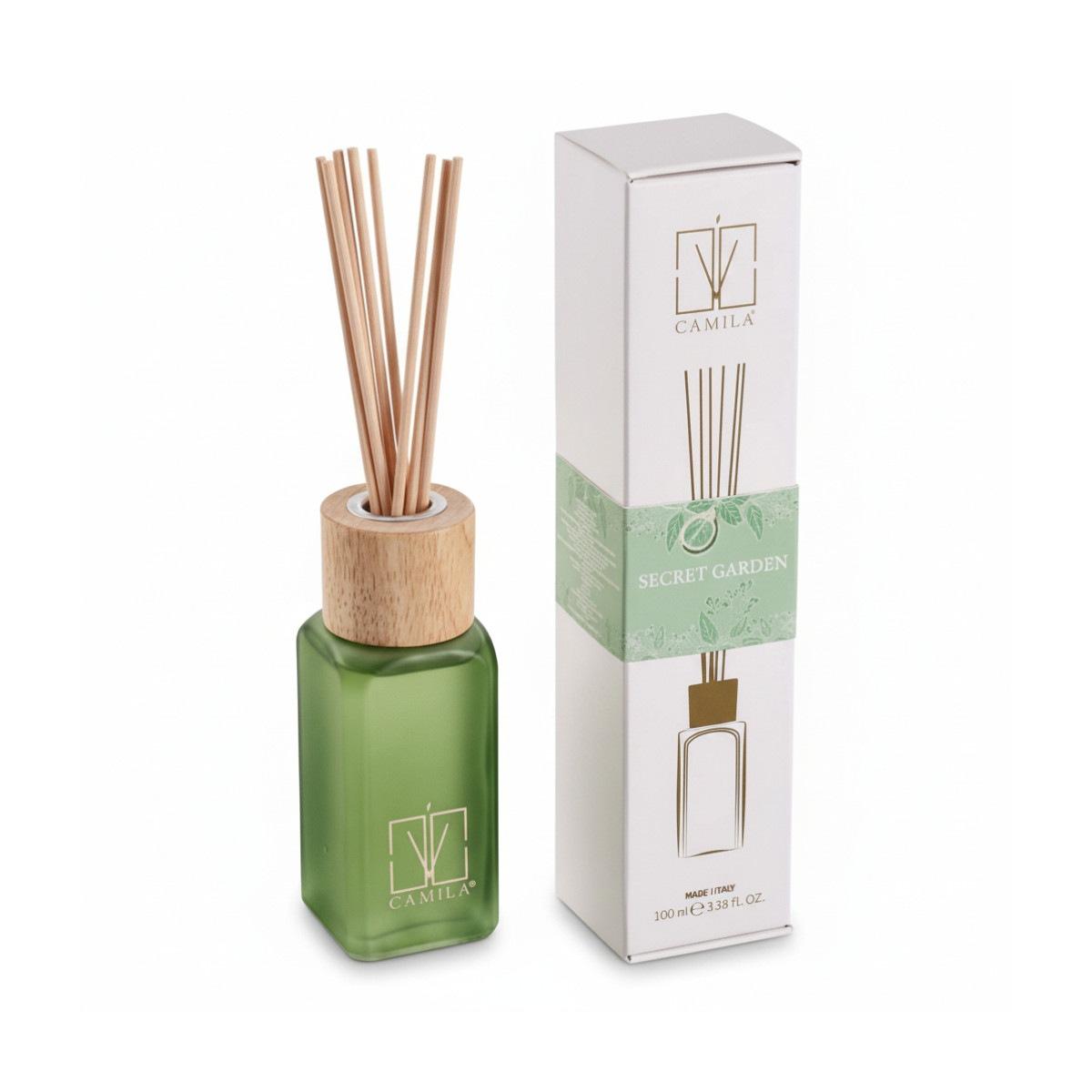 Profumatore 100 ml verde fragranza secret garden Camilia
