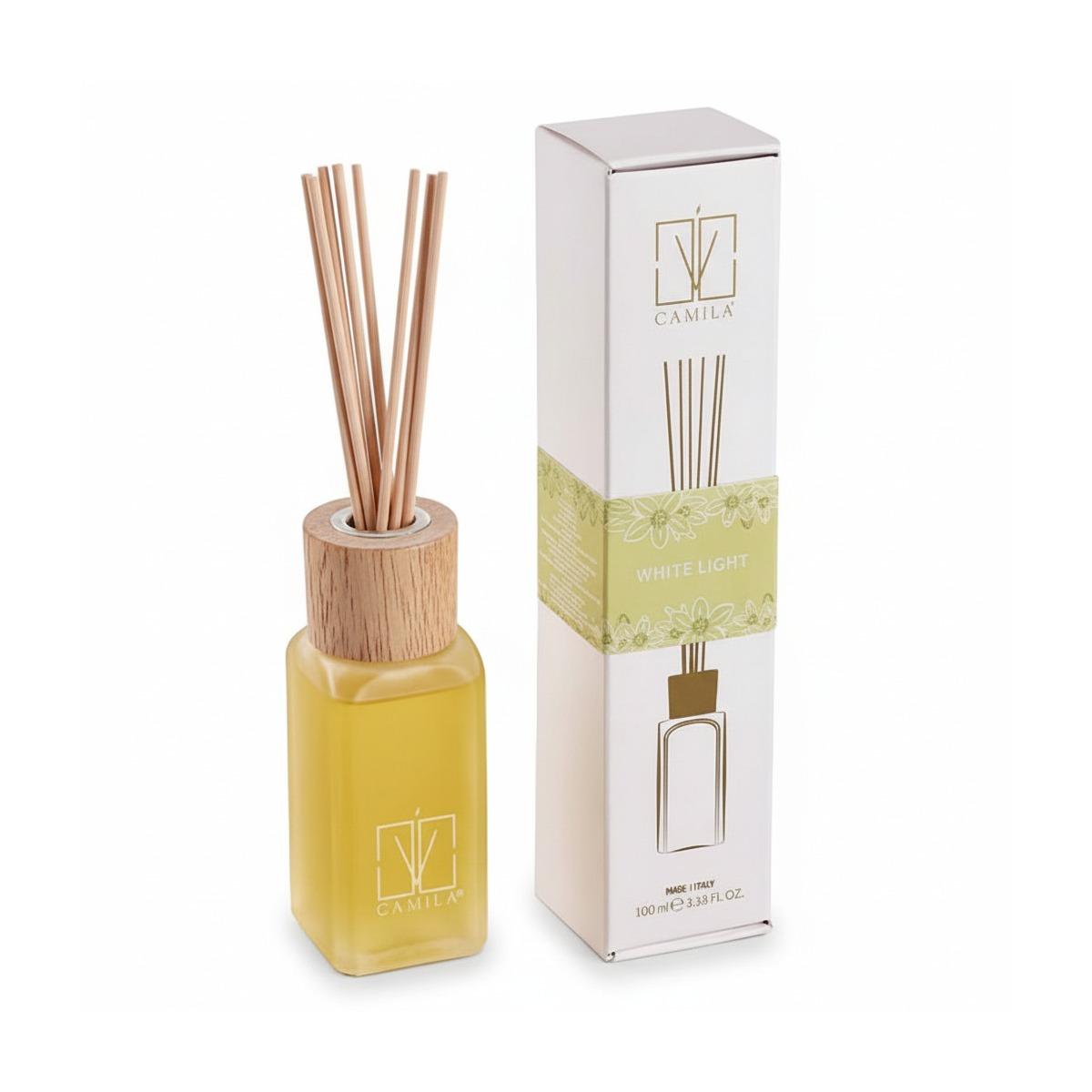Profumatore 100 ml giallo fragranza white light Camilia