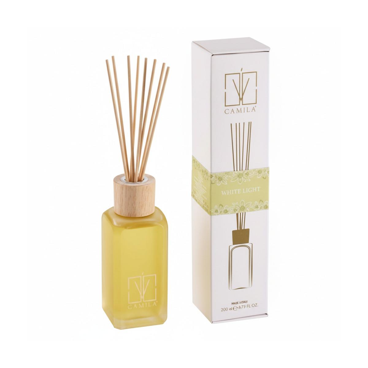 Profumatore 200 ml giallo fragranza white light Camilia