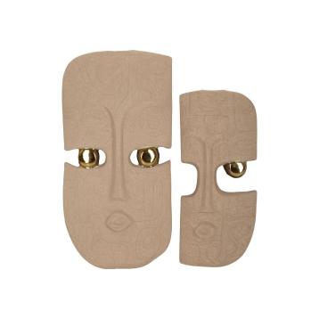 Decorazione murale dakar coppia cm 20x6x40-14x5x32