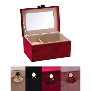 Portagioie in velluto 21x14,5x h.11 cm