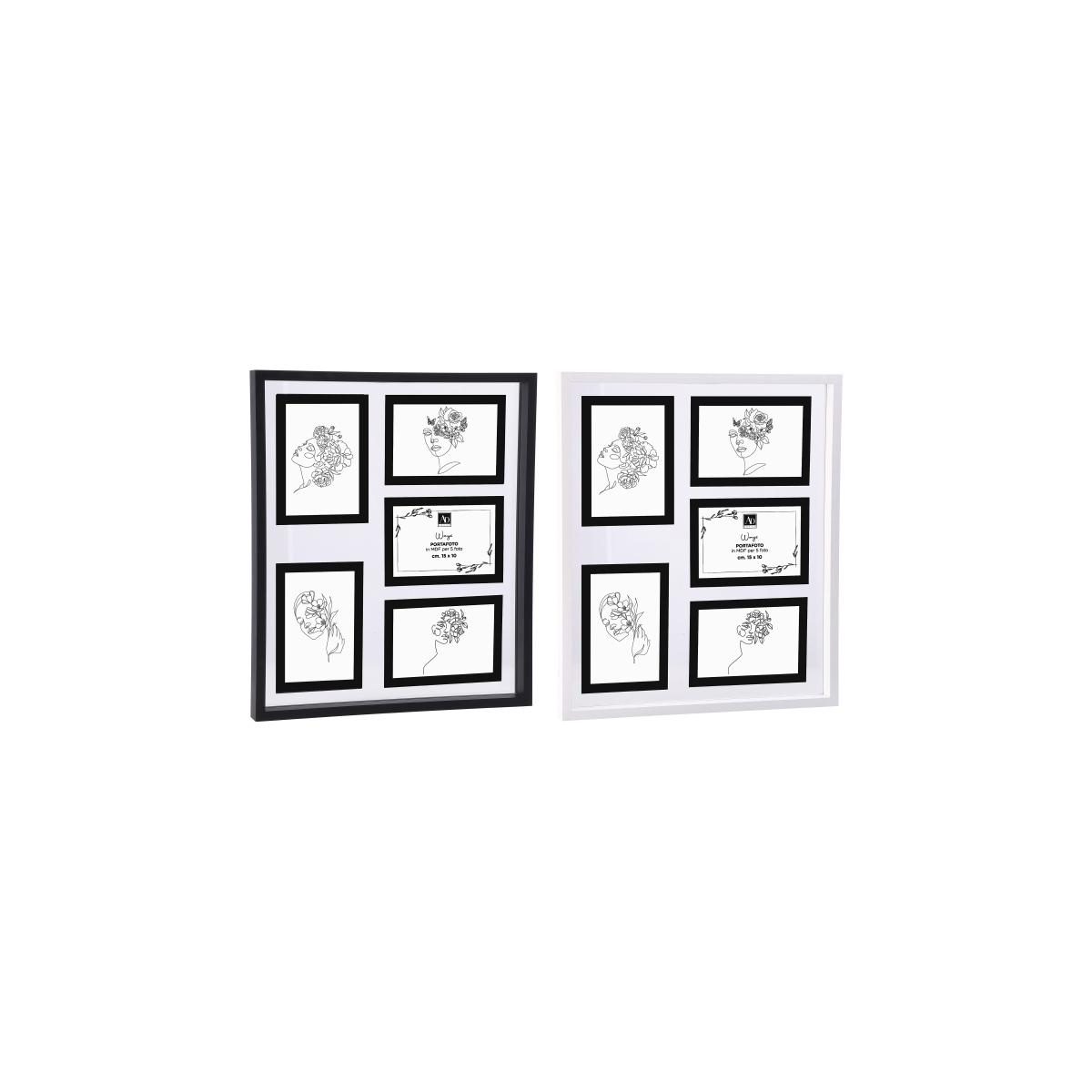 Portafoto in mdf per 5 foto Ways 37x44 cm