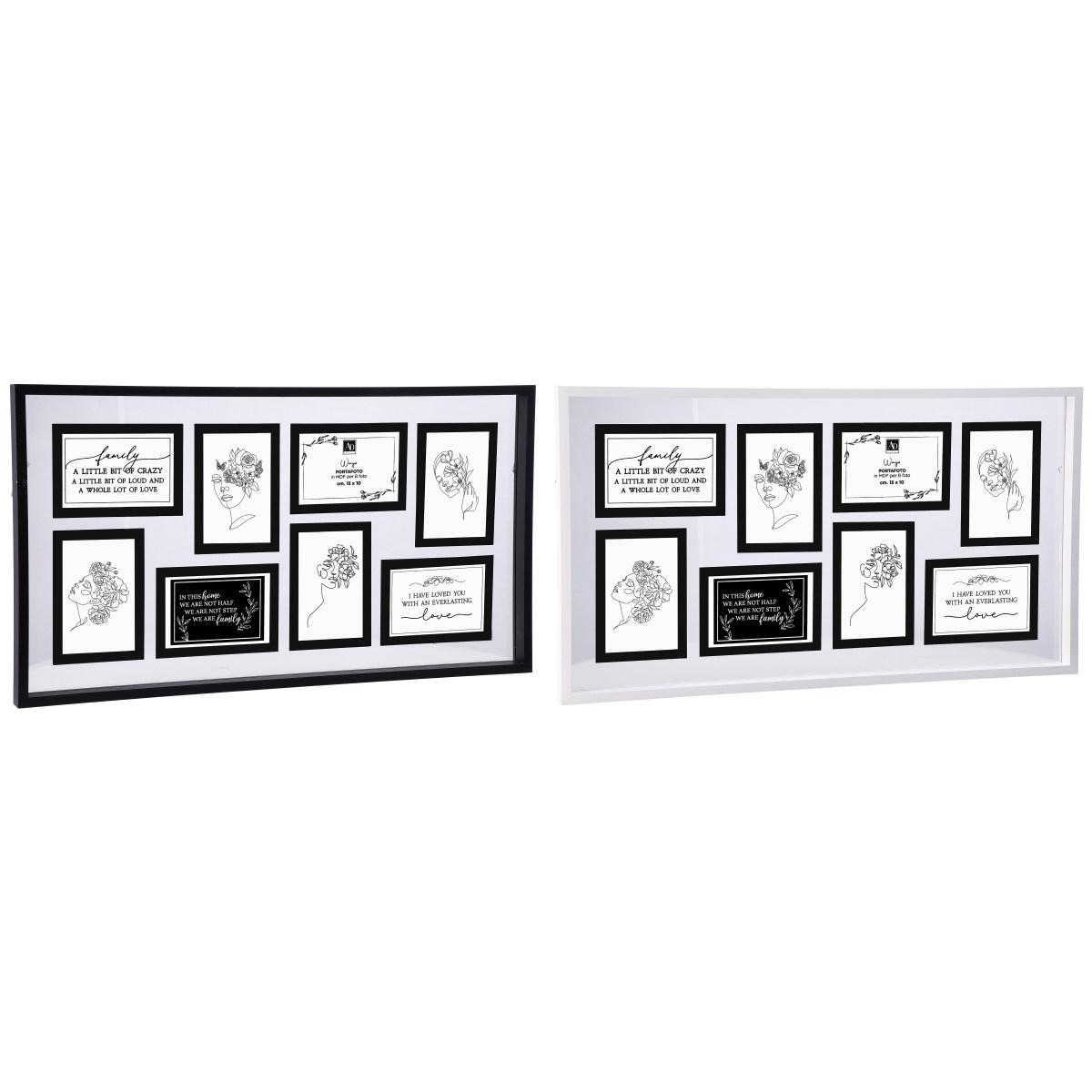 Portafoto in mdf per 8 foto Ways 37x44 cm