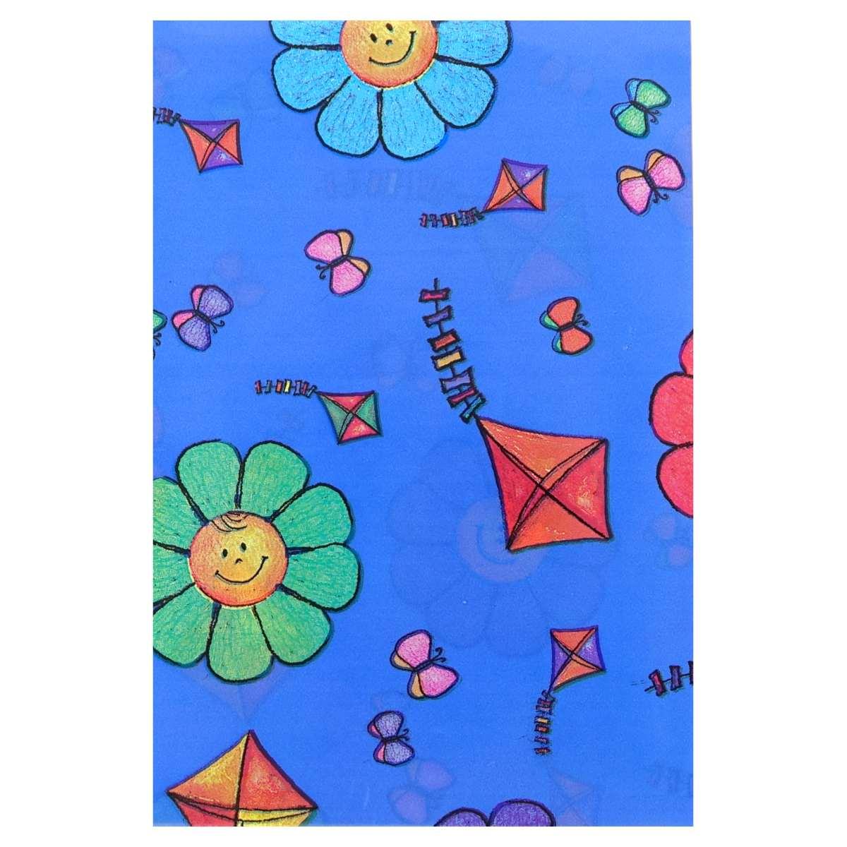 100 bustine metalizzate fantasia aquiloni e fiori 10x14 cm