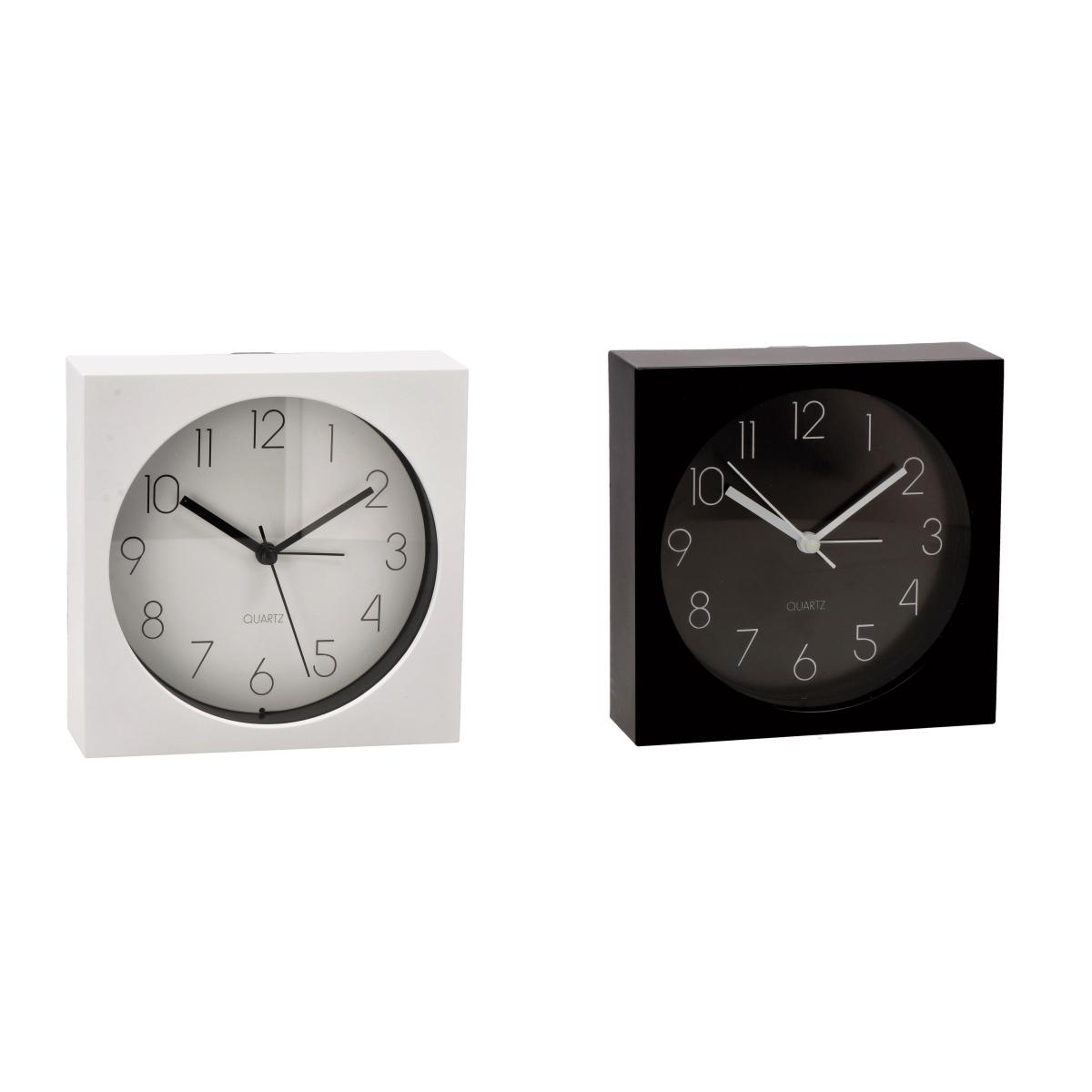 Orologio sveglia in plastica quadrata 14x5x h.14 cm